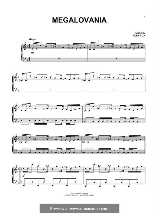Megalovania sheet music flute